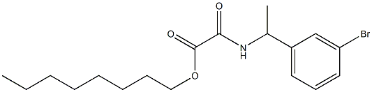 Acetic acid, [[1-(3-bromophenyl)ethyl]amino]oxo-, octyl ester Structure