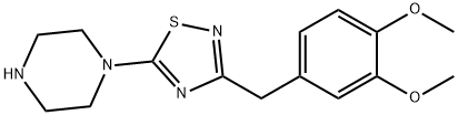 1-{3-[(3,4-dimethoxyphenyl)methyl]-1,2,4-thiadiazol-5-yl}piperazine Structure