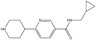 N-(cyclopropylmethyl)-6-piperidin-4-ylpyridine-3-carboxamide Structure