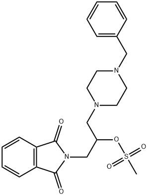 1-(4-benzylpiperazin-1-yl)-3-(1,3-dioxoisoindolin-2-yl)propan-2-yl methanesulfonate Structure
