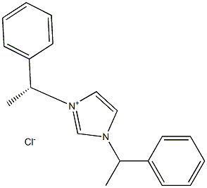 1H-Imidazolium, 1,3-bis[(1S)-1-phenylethyl]-, chloride Structure