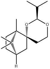 Spiro[bicyclo[2.2.1]heptane-2,4'-[1,3]dioxane],1,7,7-trimethyl-2'-(1-methylethyl)-, (1R,2S,2'S,4R)- Structure