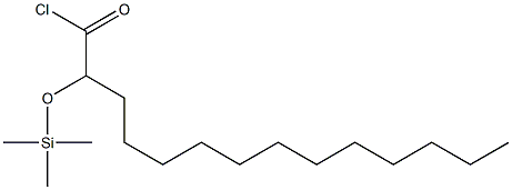 Tetradecanoyl chloride, 2-[(trimethylsilyl)oxy]- Structure