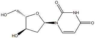 1-[(2R,4R,5S)-4-hydroxy-5-(hydroxymethyl)oxolan-2-yl]pyrimidine-2,4-dione Structure