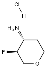 (3S,4R)-3-fluorooxan-4-amine hydrochloride 구조식 이미지