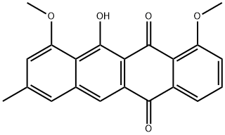 5,12-Naphthacenedione, 11-hydroxy-1,10-dimethoxy-8-methyl- Structure