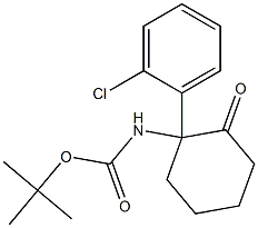 tert-butyl 1-(2-chlorophenyl)-2-oxocyclohexylcarbamate Structure