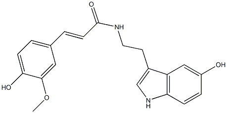 (E)-N-[2-(5-hydroxy-1H-indol-3-yl)ethyl]-3-(4-hydroxy-3-methoxyphenyl)prop-2-enamide Structure