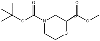 (R)-tert-butyl methyl morpholine-2,4-dicarboxylate Structure