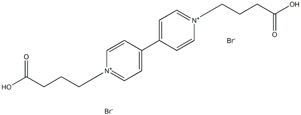 4,4'-Bipyridinium, 1,1'-bis(3-carboxypropyl)-, dibromide Structure