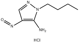 1-butyl-4-Nitroso-1H-pyrazol-5-amine hydrochloride 구조식 이미지