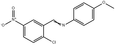 N-(2-chloro-5-nitrobenzylidene)-4-methoxyaniline 구조식 이미지