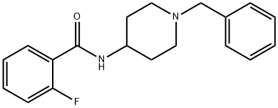 Benzamide, 2-fluoro-N-[1-(phenylmethyl)-4-piperidinyl]- 구조식 이미지
