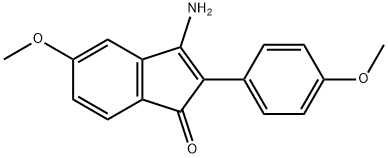 1H-Inden-1-one, 3-amino-5-methoxy-2-(4-methoxyphenyl)- 구조식 이미지