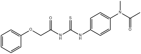 N-[({4-[acetyl(methyl)amino]phenyl}amino)carbonothioyl]-2-phenoxyacetamide 구조식 이미지