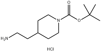4-(2-Aminoethyl)-1-BOC-piperidine HCl 구조식 이미지