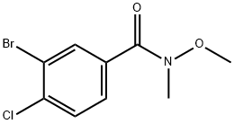 3-BROMO-4-CHLORO-N-METHOXY-N-METHYLBENZAMIDE Structure