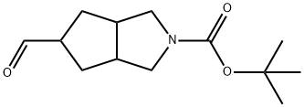 2-BOC-HEXAHYDROCYCLOPENTA[C]PYRROLE-5-CARBALDEHYDE 구조식 이미지