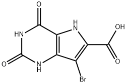 1H-Pyrrolo[3,2-d]pyrimidine-6-carboxylicacid, 7-bromo-2,3,4,5-tetrahydro-2,4-dioxo- 구조식 이미지