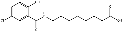 Octanoic acid, 8-[(5-chloro-2-hydroxybenzoyl)amino]- Structure