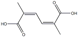 (2Z,4Z)-2,5-dimethylhexa-2,4-dienedioic acid Structure