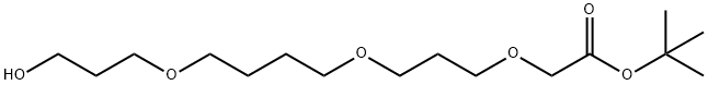 tert-butyl 2-(3-(4-(3-hydroxypropoxy)butoxy)propoxy)acetate Structure