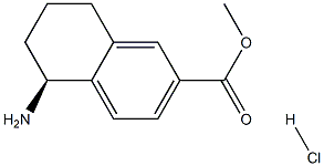 (S)-Methyl 5-amino-5,6,7,8-tetrahydronaphthalene-2-carboxylate hydrochloride Structure