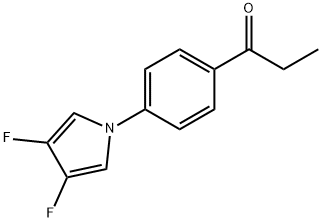 1-(4-(3,4-difluoro-1H-pyrrol-1-yl)phenyl)propan-1-one Structure