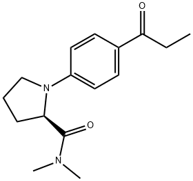 (R)-N,N-dimethyl-1-(4-propionylphenyl)pyrrolidine-2-carboxamide Structure