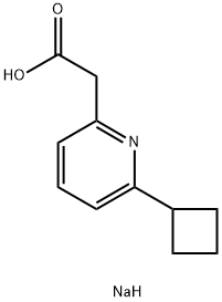 Sodium 2-(6-cyclobutylpyridin-2-yl)acetate 구조식 이미지