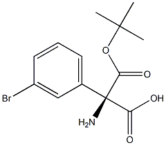 Boc-(R)-2-amino-2-(3-bromophenyl)acetic acid 구조식 이미지