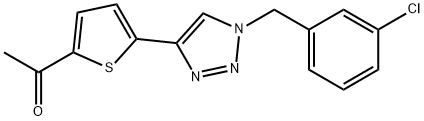 1-(5-(1-(3-chlorobenzyl)-1H-1,2,3-triazol-4-yl)thiophen-2-yl)ethan-1-one Structure