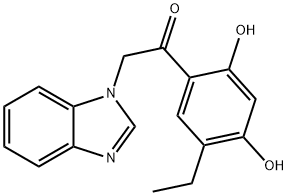 2-(1H-benzo[d]imidazol-1-yl)-1-(5-ethyl-2,4-dihydroxyphenyl)ethan-1-one Structure