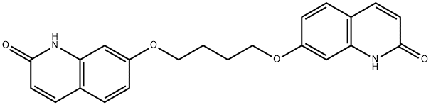 7,7'-(butane-1,4-diylbis(oxy))bis(quinolin-2(1H)-one) 구조식 이미지