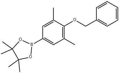 4-Benzyloxy-3,5-dimethylphenylboronic acid pinacol ester 구조식 이미지