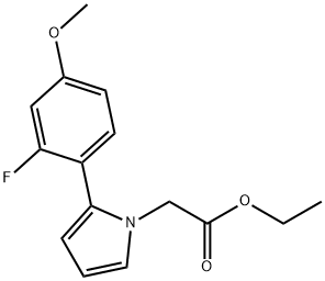 ethyl 2-(2-(2-fluoro-4-methoxyphenyl)-1H-pyrrol-1-yl)acetate Structure