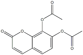 2H-1-Benzopyran-2-one,7,8-bis(acetyloxy)- Structure