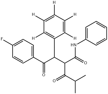 2-[2-(4-fluorophenyl)-2-oxo-1-(2,3,4,5,6-pentadeuteriophenyl)ethyl]-4-methyl-3-oxo-N-phenylpentanamide Structure