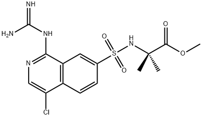 2-{[(4-chloro-1-guanidino-7-isoquinolinyl)sulphonyl]amino}isobutyric acid methyl ester 구조식 이미지