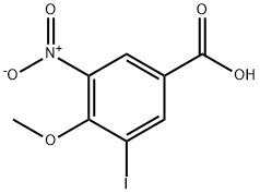 3-Iodo-4-methoxy-5-nitro-benzoic acid 구조식 이미지