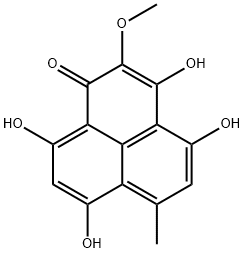 1H-Phenalen-1-one, 3,4,7,9-tetrahydroxy-2-methoxy-6-methyl- 구조식 이미지
