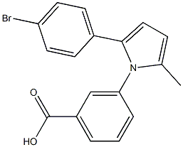 Benzoic acid,3-[2-(4-bromophenyl)-5-methyl-1H-pyrrol-1-yl]- 구조식 이미지