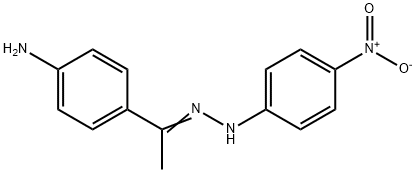 Ethanone, 1-(4-aminophenyl)-, (4-nitrophenyl)hydrazone 구조식 이미지