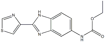 5-Benzimidazolecarbamicacid, 2-(4-thiazolyl)-, ethyl ester (8CI) 구조식 이미지