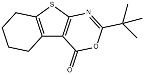 2-(tert-butyl)-5,6,7,8-tetrahydro-4H-benzo[4,5]thieno[2,3-d][1,3]oxazin-4-one Structure