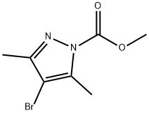 1H-Pyrazole-1-carboxylicacid, 4-bromo-3,5-dimethyl-, methyl ester Structure