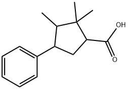 2,2,3-TRIMETHYL-4-PHENYLCYCLOPENTANECARBOXYLIC ACID Structure