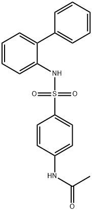 N-[4-(biphenyl-2-ylsulfamoyl)phenyl]acetamide 구조식 이미지