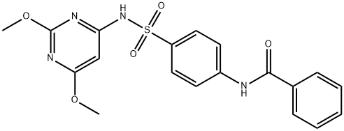 N-(4-(N-(2,6-dimethoxypyrimidin-4-yl)sulfamoyl)phenyl)benzamide 구조식 이미지