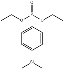 Phosphonic acid, [4-(trimethylsilyl)phenyl]-, diethyl ester Structure